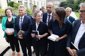 President Macron Meets NFP Party Leaders - Paris