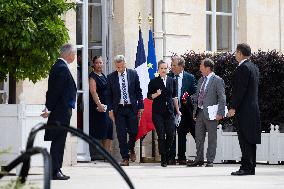 President Macron Meets NFP Party Leaders - Paris