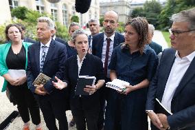 President Macron Meets NFP Party Leaders - Paris