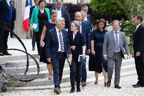 President Macron Meets NFP Party Leaders - Paris