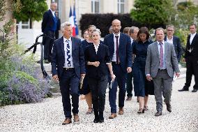 President Macron Meets NFP Party Leaders - Paris