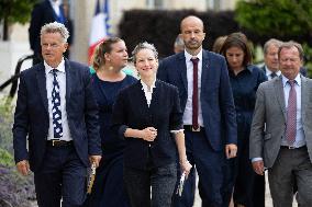 President Macron Meets NFP Party Leaders - Paris