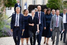 President Macron Meets NFP Party Leaders - Paris