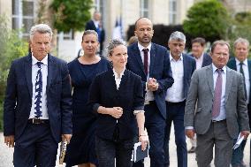 President Macron Meets NFP Party Leaders - Paris