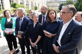 President Macron Meets NFP Party Leaders - Paris