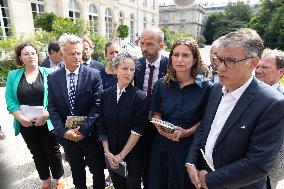 President Macron Meets NFP Party Leaders - Paris