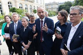 President Macron Meets NFP Party Leaders - Paris