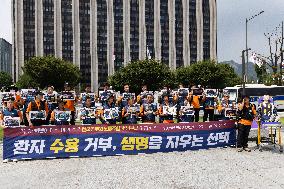 Protest Against The Refusal To Admit Emergency Patients In Seoul