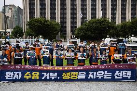 Protest Against The Refusal To Admit Emergency Patients In Seoul