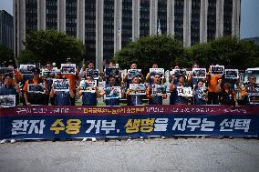 Protest Against The Refusal To Admit Emergency Patients In Seoul