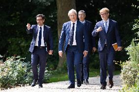 President Macron Meets with Centrist Party Leaders - Paris