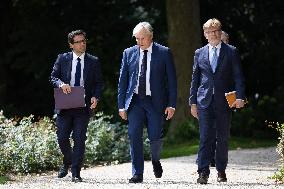 President Macron Meets with Centrist Party Leaders - Paris