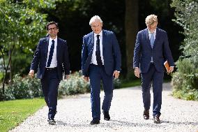 President Macron Meets with Centrist Party Leaders - Paris