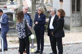 Funeral Of Patrice Laffont At The Pere Lachaise Cemetery