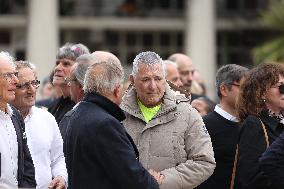 Funeral Of Patrice Laffont At The Pere Lachaise Cemetery