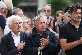 Funeral Of Patrice Laffont At The Pere Lachaise Cemetery