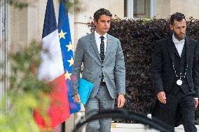 President Macron Meets with Centrist Party Leaders - Paris