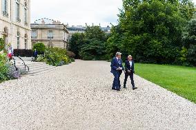 President Macron Meets with Centrist Party Leaders - Paris