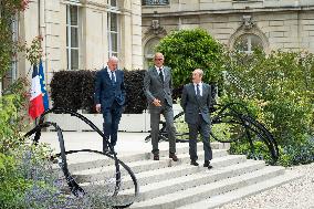 President Macron Meets with Centrist Party Leaders - Paris