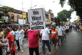 Protest Against The Rape And Murder Of A PGT Medical Student In Kolkata