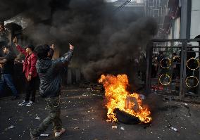 Indonesian Protest Against Ratification Of Regional Election Bill