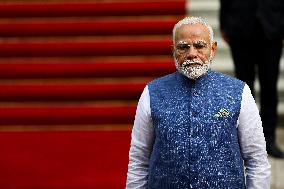 Prime Minister Of The Republic Of India Narendra Modi In Warsaw