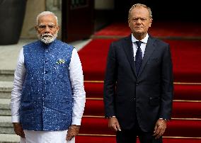 Prime Minister Of The Republic Of India Narendra Modi In Warsaw