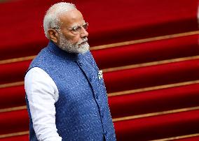 Prime Minister Of The Republic Of India Narendra Modi In Warsaw