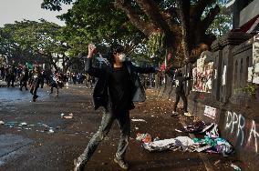 Indonesian Protest Against Ratification Of Regional Election Bill