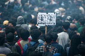 Thousands Of Students Hold Demonstration To Reject Revision Of Regional Election Law In Bandung, Indonesia