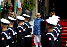 Prime Minister Of The Republic Of India Narendra Modi In Warsaw