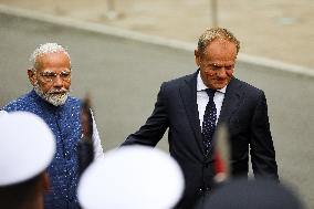 Prime Minister Of The Republic Of India Narendra Modi In Warsaw