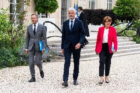 President Macron Meets with LR Party Leaders - Paris