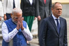 India PM Modi Starts Historic Trip To Poland And Ukraine