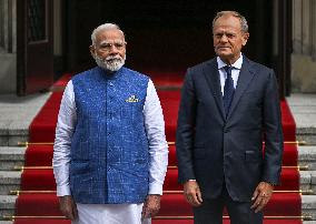 India PM Modi Starts Historic Trip To Poland And Ukraine