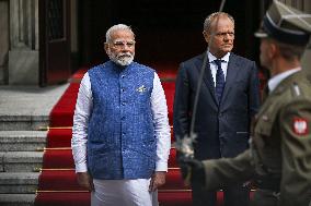 India PM Modi Starts Historic Trip To Poland And Ukraine