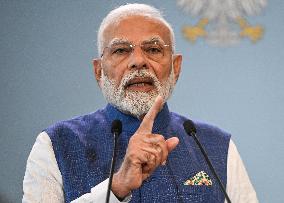 India PM Modi Starts Historic Trip To Poland And Ukraine