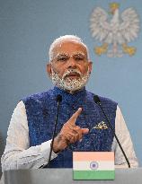 India PM Modi Starts Historic Trip To Poland And Ukraine