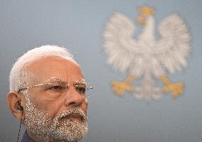 India PM Modi Starts Historic Trip To Poland And Ukraine