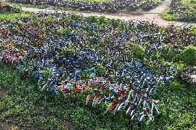 A Huge Abandoned Bike-sharing Yard in Nanjing