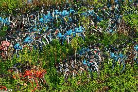 A Huge Abandoned Bike-sharing Yard in Nanjing