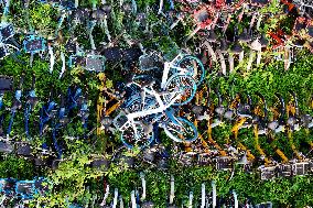 A Huge Abandoned Bike-sharing Yard in Nanjing