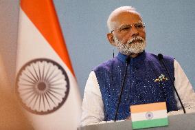 Prime Minister Of The Republic Of India Narendra Modi In Warsaw