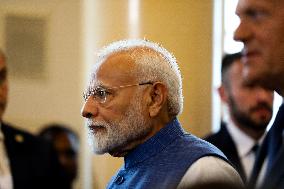 Prime Minister Of The Republic Of India Narendra Modi In Warsaw