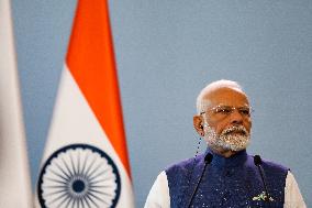 Prime Minister Of The Republic Of India Narendra Modi In Warsaw