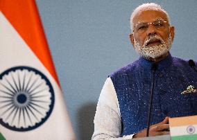 Prime Minister Of The Republic Of India Narendra Modi In Warsaw