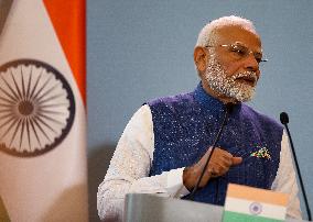 Prime Minister Of The Republic Of India Narendra Modi In Warsaw