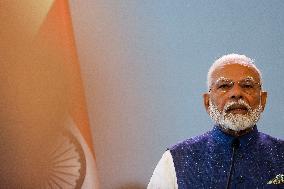 Prime Minister Of The Republic Of India Narendra Modi In Warsaw