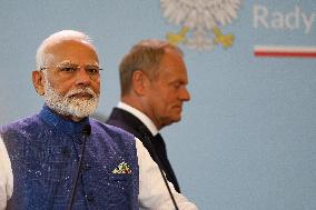 Prime Minister Of The Republic Of India Narendra Modi In Warsaw