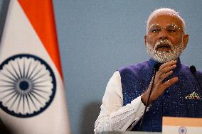 Prime Minister Of The Republic Of India Narendra Modi In Warsaw